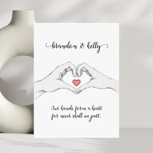 Personalized Names Wall Art Print, Custom Valentine's Day Gift, Love Art Print - Picture 1 of 17