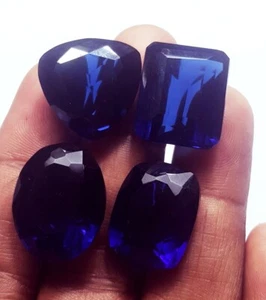 Brazilian Blue Topaz 62.55 Ct/ 4 pcs Loose Gemstone With Free Gift - Picture 1 of 7
