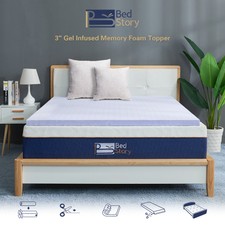 BedStory Topper Mattress 3 Inch QUEEN-size Lavender Memory-Foam MEDIUM-FIRM 