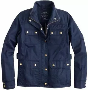 J. Chaqueta de campo Crew Relaxed Boyfriend para mujer talla S azul cremallera completa manga larga - Imagen 1 de 12