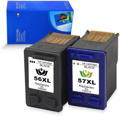 Tinta HP 56 57 XL negra/color para Officejet 4110 4215 5505 5510 6105 6110 Foto 1 de 2