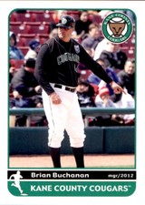 2012 Kane County Cougars Grandstand #8 Brian Buchanan Manager Baseball Card