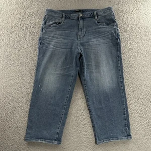 Simply Vera Wang Damen Jeans Blau Größe 18 W Straight Cropped Baumwollmischung - Bild 1 von 15