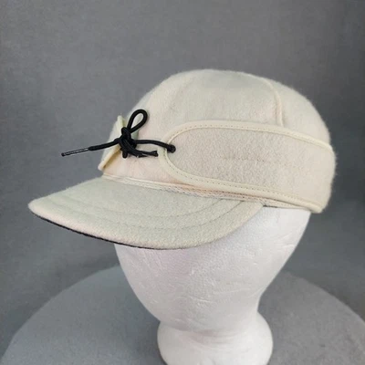 Gorra Stormy Kromer Rancher Railroad Talla 7-1/8 Gorra de Lana Hecha en EE. UU. Borde Crema Foto 1 de 4