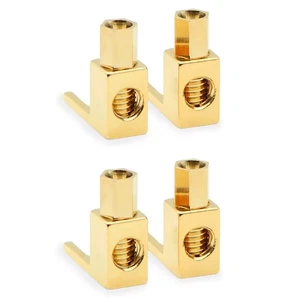 4* Gold Plated Copper Spade Fork Banana Plug Adapter Kits For HIFI Audio Cable - Picture 1 of 9