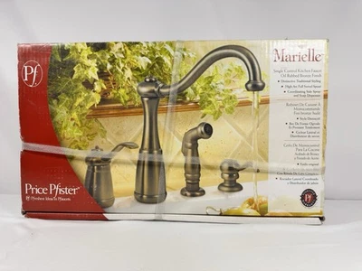 Price Pfister Marielle Series 26 4 Hole Kitchen Faucet Bronze 264NZZ  New Sealed - Image 1 of 4