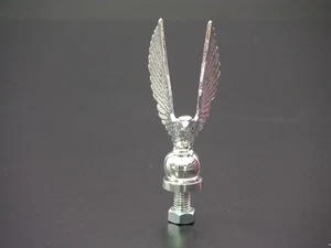 Aquila da parafango 9cm in ABS cromata per parafango moto custom o su auto - Foto 1 di 1