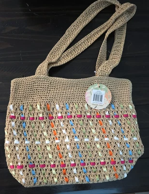 The Sak "Riviera" Woven Crochet Multicolor Shoulder Handbag New with Tags - Image 1 of 4