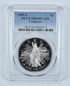 1989-S Congress Commemorative Dollar PR69 DCAM PCGS Blue Label *6735 - Picture 1 of 5