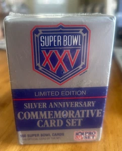 Super Bowl 25 XXV Limited Edition Silver Anniversary Commemorative Card Set - Picture 1 of 1