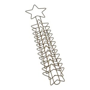 Gold Star Christmas Card Holder – Metal Holiday Decor - Picture 1 of 5