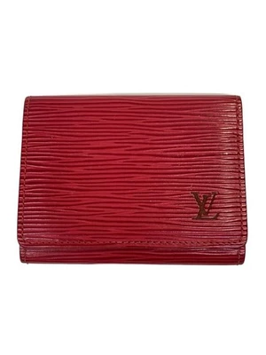 Estojo de cartão LOUIS VUITTON envelope Cult de Visit_Epi couro vermelho feminino usado - Imagem 1 de 4