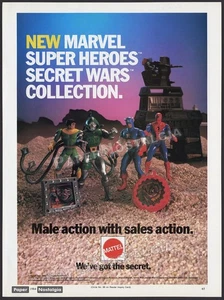 Marvel Super Heroes Secret Wars - Original 1984 Trade AD / ADVERT _ Mattel _ männlich - Bild 1 von 1