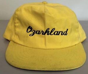 VIntage Snapback Hat OZARKLAND Yellow 1990's Missouri Baseball Truckers Cap - Picture 1 of 5