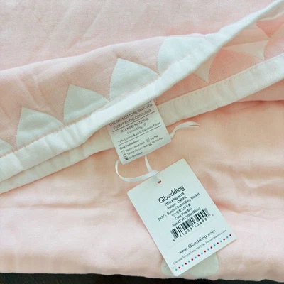 Bambú Algodón Cuna Bebé Manta QBedding Rosa Bebé Niña Manta 43 X 43 Suave Nuevo con Etiquetas Foto 1 de 4