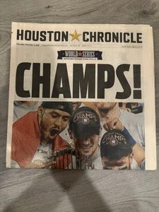 World Series Houston Astros Champs Houston Chronicle Zeitung / komplettes Papier! - Bild 1 von 1