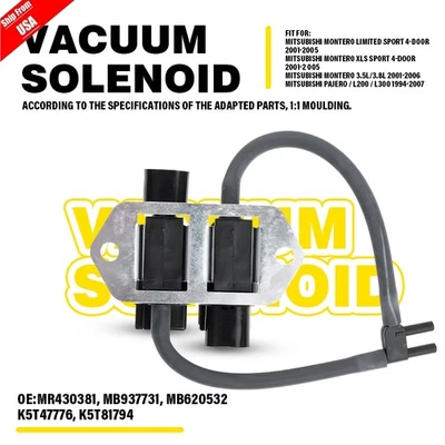 Nueva válvula solenoide de actuador de vacío para Mitsubishi Montero 3,5/3,8 L OE# MR430381 Foto 1 de 4