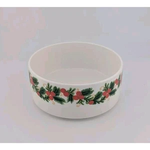 Mikasa Candy Dish Christmas Holly Berries Trinket Bowl 4.75" Vintage (#38) - Picture 1 of 4