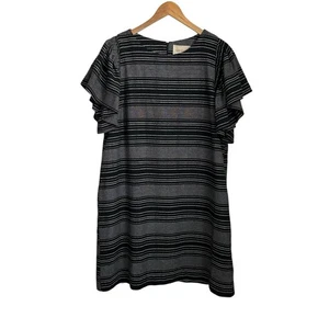 Anthropologie Moon River Dänemark Damen Tunika Kleid Gr. Large schwarz grau neu mit Etikett - Bild 1 von 11