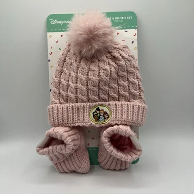Juego de sombrero y botín de princesa bebé Disney. Rosa. Nuevo. Foto 1 de 4
