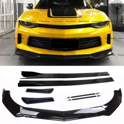 Front Bumper Lip 86" Side Skirt Rear Bumper Lip Black For Chevrolet Corvette Foto 1 de 4
