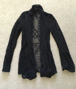 Arden B Häkel Strickjacke Pullover ^ schwarz * Small - Bild 1 von 4