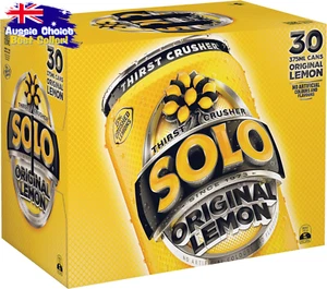 Lemon Soft Drink 30 x 375ml Cans Lemonade Fizzy Bulk Party Drinks - Picture 1 of 12