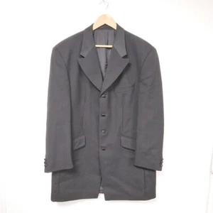 Magee "Prince Edward" Black Wool Long Suit Jacket with Satin Collar "L" Ex-Hire - Picture 1 of 28