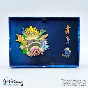 D23 Expo 2024 Disney Pin MOG WDI - World Of Zootopia Box Set LE 400 - Picture 1 of 1