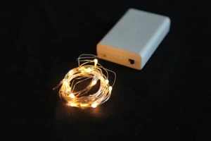RICE LIGHT, 30 BATTERY OP BRINKING LED, FLEXI, FAIRY STRINGS, W/TIMER - Bild 1 von 5