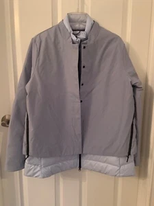 NIKE Down Puffer Jacket Women Large Blue Windbreaker 2PC. Set Water Resistant - Picture 1 of 21