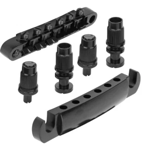 (Schwarz)E-Gitarren Stege Ersatz Professioneller Steg Saitenhalter Combo Ersatz - Bild 1 von 8