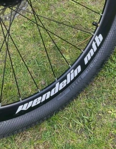MOUNTAIN BIKE wheel STICKERS RACING YOUR NAME DECALS COLOURS 18MM X 210MM X8 - Picture 1 of 8