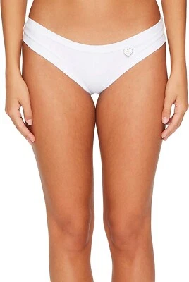 Body Glove 174924 Womens Solid Low Rise Bikini Bottom Swimsuit White Size Medium - Image 1 of 2