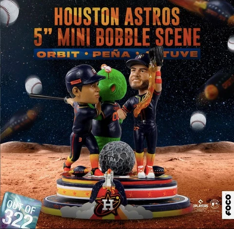 Houston Astros 2022 City Connect Space City Mini Bobblehead Scene! NIB IN HAND Cover