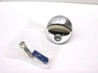 LOT OF (2) IVES #436 B26D SATIN CHROMIUM PLATED, LOW RISE DOOR STOP - Image 1 of 4