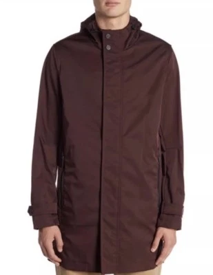 Новый с Ярлыками Ted Baker London - 3-в-1 жилет и с капюшоном Mac пальто - темно-красный - размер большой / 4 - Изображение 1 из 4