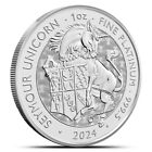 2024 1 oz British Platinum Tudor Beasts Seymour Unicorn Coin (Bu)