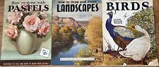 Walter Foster Art Instruction Books Paint Pastels Landscapes & Birds - READ Vtg