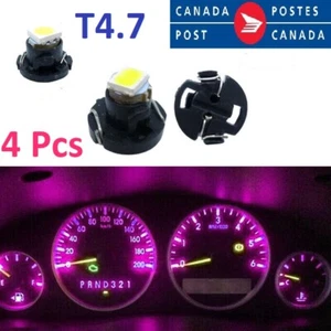4x T4.7 5050 LED 1 SMD Neo Dashboard Panel Light Bulb Auto Car Interior Pink 12V - Picture 1 of 9
