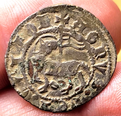 JUAN 1 - AGNUS DEI "LAMB OF GOD" SPAIN Blanca Coin 1379 - 1390 - Image 1 of 2