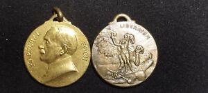 Y21A* (REF738) Lot de 2 médailles époque guerre 14/18 WW1 french medal