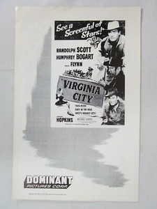 Virginia City Original Pressebuch Humphrey Bogart Randolph Scott 1956 4 Seiten  - Bild 1 von 6