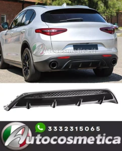 HECKDIFFUSOR SCHWARZ GLÄNZEND PASSEND FÜR ALFA ROMEO STELVIO 2016-2018 - Bild 1 von 7
