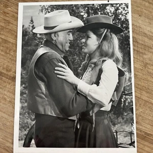 vtg hollywood press photo black white 8x10 actor lorne greene actress - Picture 1 of 6