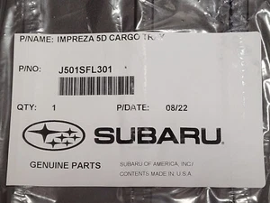 Genuine Subaru Rear Trunk Tray 2017 - 2023 Impreza Crosstrek J501SFL301 see list - Picture 1 of 4