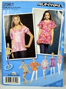 Simplicity 2961 Project Runway Misses Top Size 12 - 20 Sewing Pattern New Uncut - Picture 1 of 3