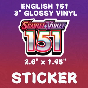 English 151 Glossy Vinyl 3" Logo Sticker - Pokemon TCG - Bild 1 von 2