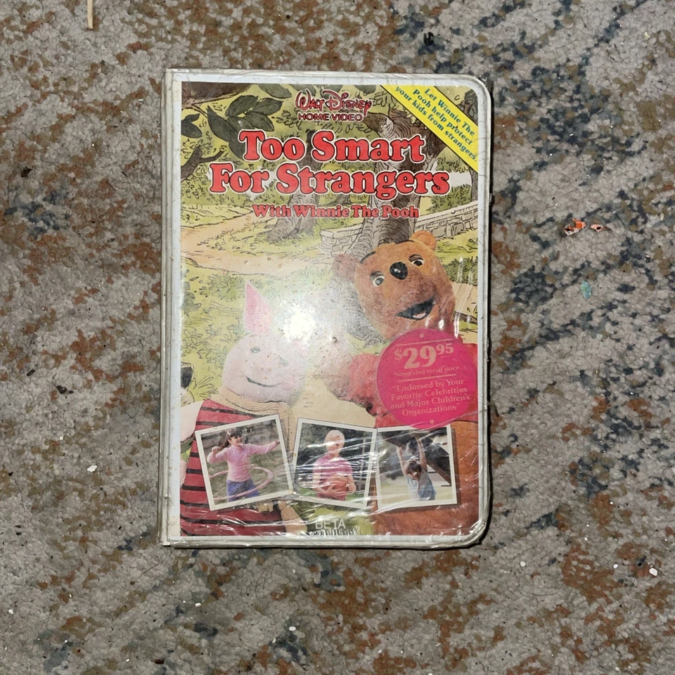 BETA Too Smart For Strangers With Winnie The Pooh Walt Disney Betamax w/ Inserts Foto 1 de 4
