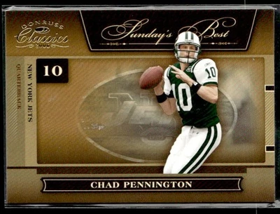 L14,333 -  2006 Donruss Classics Sunday's Best Gold #11 Chad Pennington /100 - Image 1 of 2